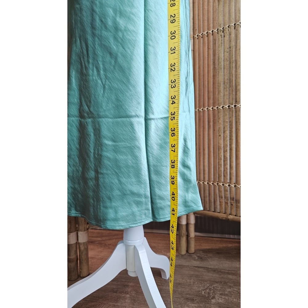 Wildfang The Empower Adjustable satin slip dress in sage size SMALL NWT - Picture 12 of 16